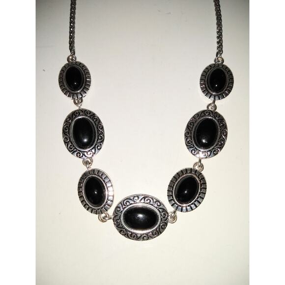 Scroll By Dillards Earrings + Necklace Set Sterling Silver Post Southwestern - Picture 4 of 6